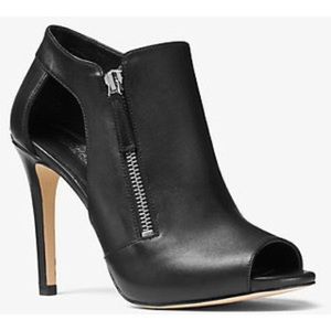 Michael Kors Clara peep toe black heels